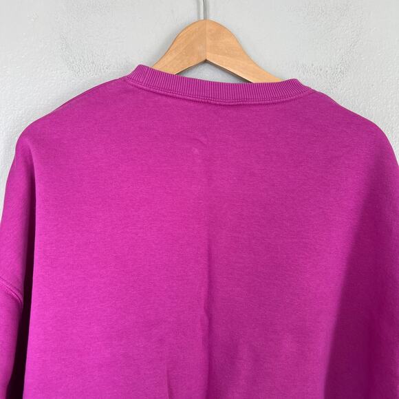 Nike Sportswear Phoenix Sweatshirt Women’s Sz M Fleece Oversized Cropped Purple - Picture 6 of 10